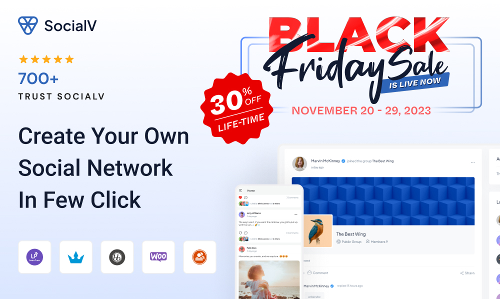 Revolutionize Your Startup or Community Website with SocialV – Black Friday Sale!  Revolutionize Your Startup or Community Website with SocialV – Black Friday Sale! social v